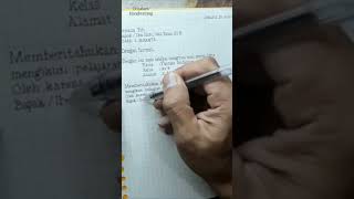 Contoh Surat Izin Tidak Masuk Sekolah Karena Sakit #handwriting #handlettering #shorts