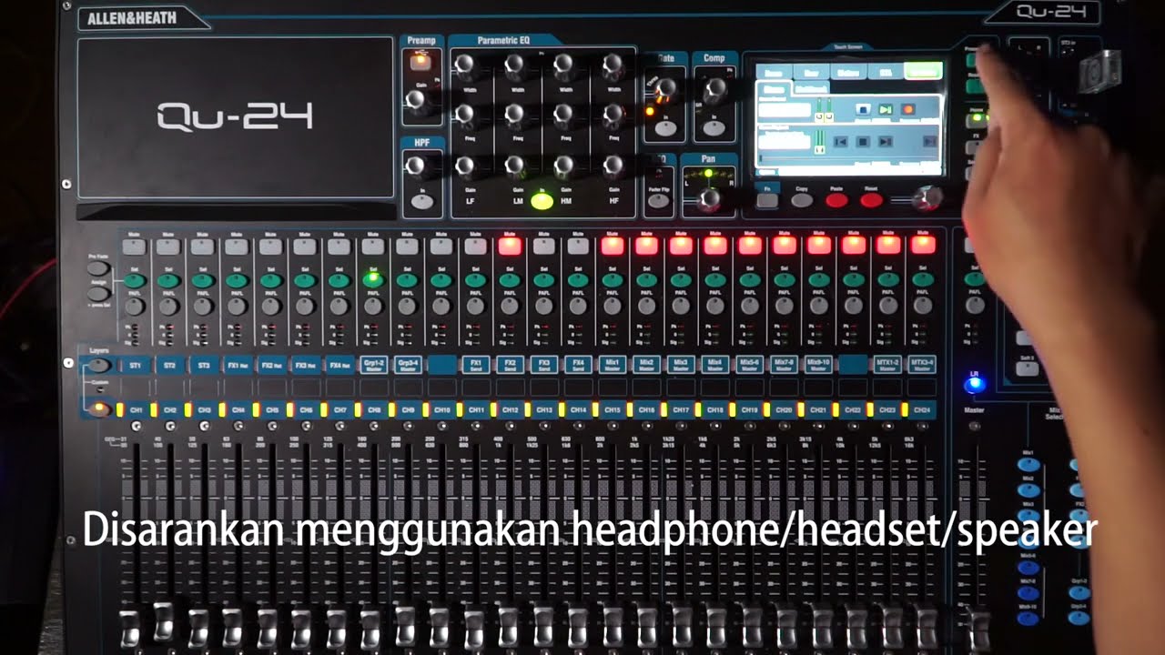 Mixing dangdut di Mixer Allen \u0026 Heath Qu24