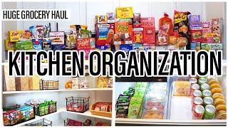 HUGE GROCERY HAUL | PANTRY & FRIDGE RESTOCK AND ORGANIZE | ULTIMATE KITCHEN ORGANIZATION IDEAS