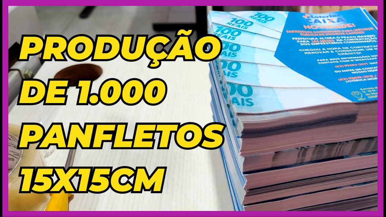 Mil Panfletos 15x15 / R$150 de lucro em menos de uma hora.