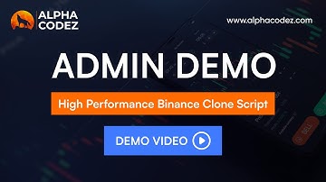 High Performance Binance Clone Script With Admin Demo | Alphacodez