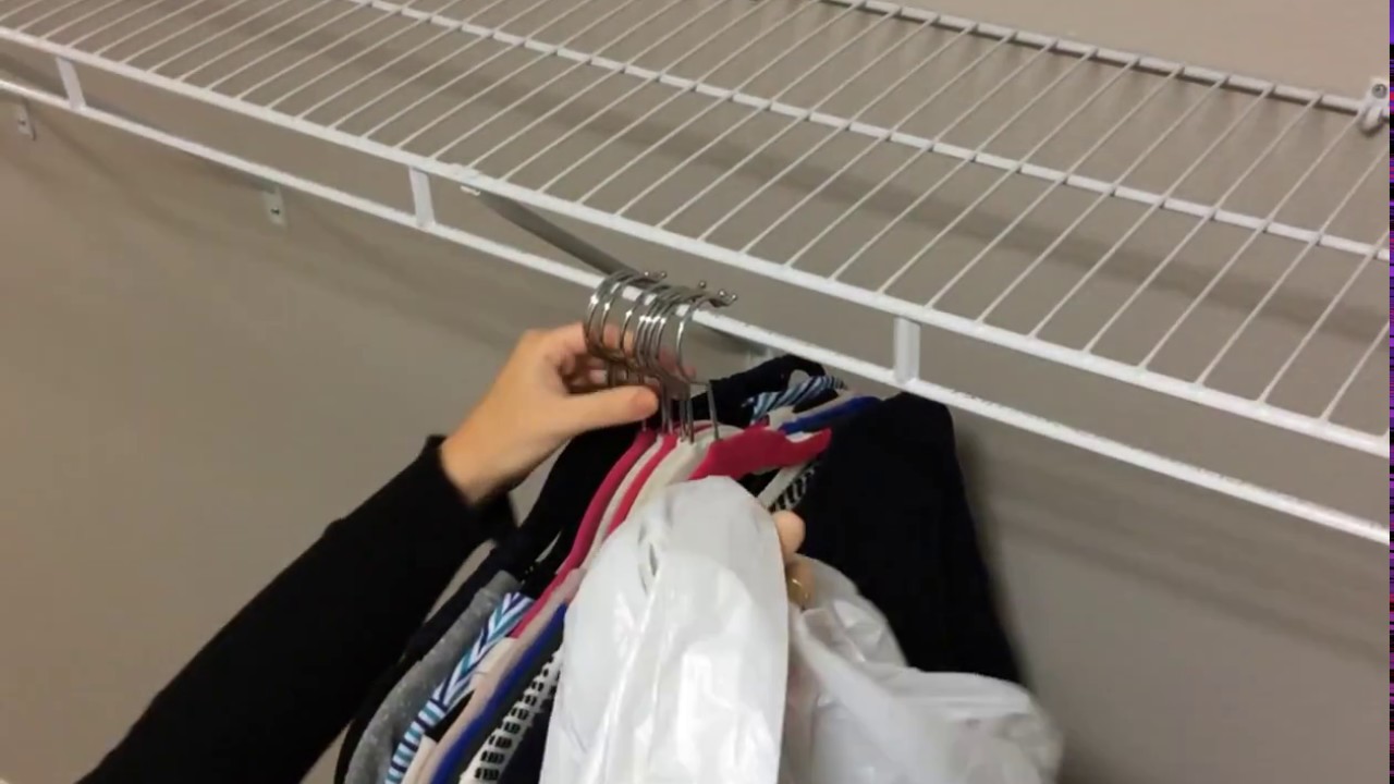 An easy way to move the clothes in your closet: wrap a trash bag