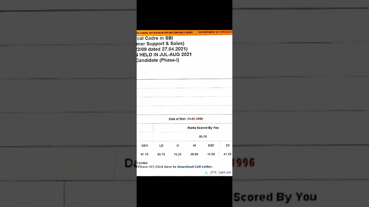 🤘SBI JA result 2021✌️🤗