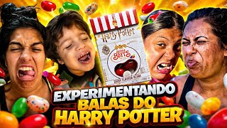 Experimentando balas bizarras do harry potter * muito ruim, passamos mal * 