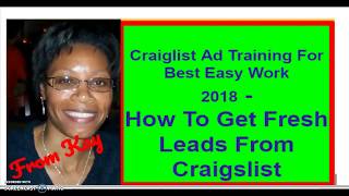 How To Get Fresh Leads From Craigslist 2018 - Best Easy Work Training screenshot 1