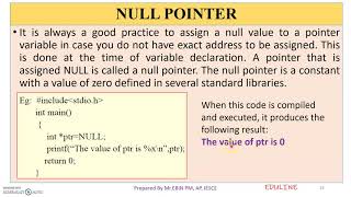 MODULE 5 - TOPIC 10 - NULL POINTER