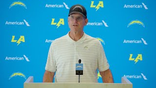 Jim Harbaugh On Injury Updates vs Titans | LA Chargers