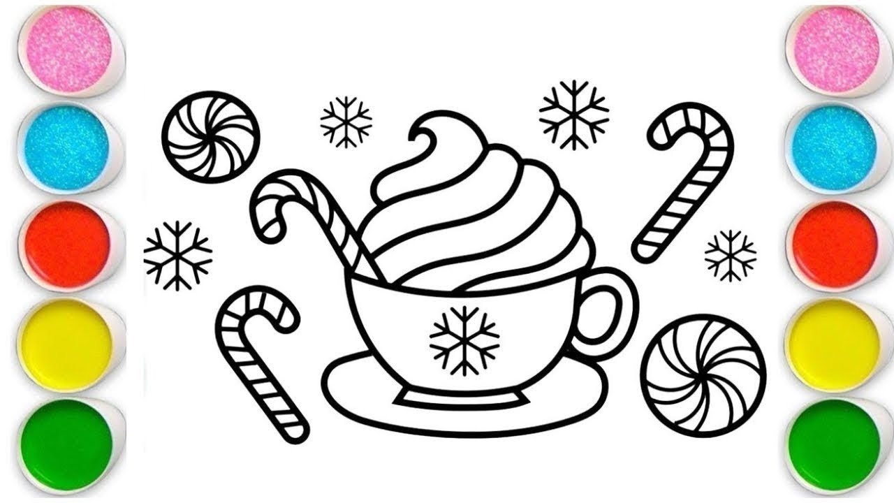 Рисование, раскрашивание и создание картинок с шоколадным мороженым для детей и малышей. Детское ...