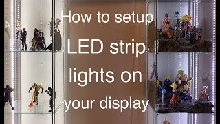 How to set LED Strip Lights on Your Detolf Shelf or Display Case