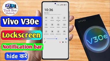 vivo v30e lock screen notification panel hide, vivo v30e notification bar off