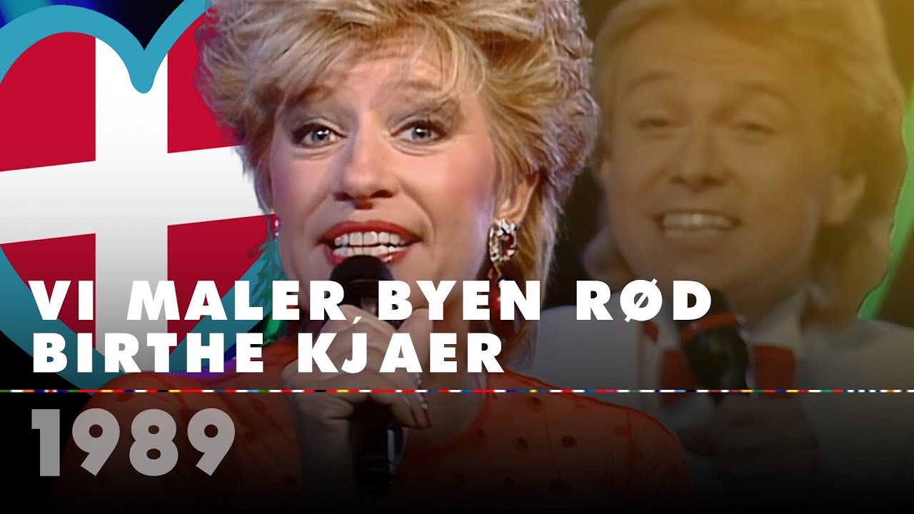 VI MALER BYEN RØD - BIRTHE KJÆR (Denmark 1989 – Eurovision Song Contest HD)