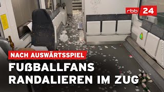 Hoher Schaden: Fans des 1. FC Magdeburg verwüsten ODEG-Zug