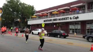 2015 Akron Marathon runners pass Highland Square Mustard Seed