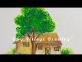 Simple Nature Scenery Drawing for Beginners (Oil Pastel Tutorial)