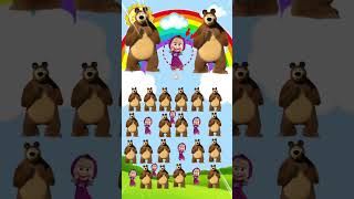 Masha and the Bear Dance Challenge! (IQ Test) ⏰🚨 #shorts