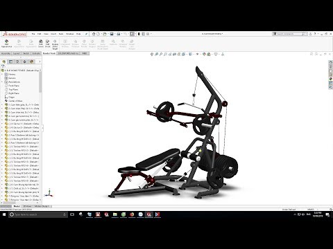 Solidworks || Thiết Kế Máy Tập Gym Đa Năng