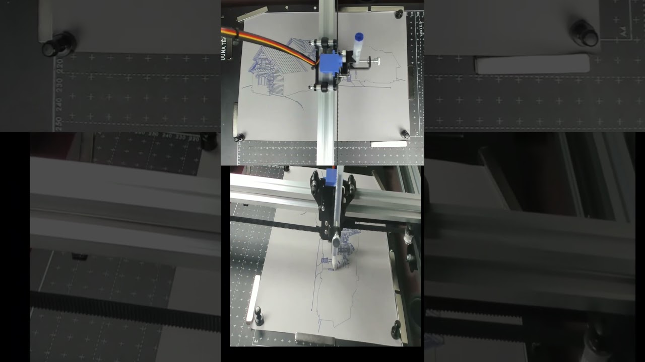 Watch Precision: Machine Draws Complete Luxury House Plan 