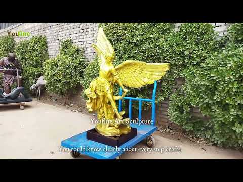 Hand-cast Golden Bronze St Michael the Archangel Statue