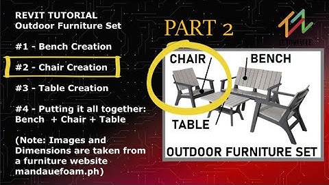 REVIT TUTORIAL - OUTDOOR FURNITURE SET - PART 2 CHAIR