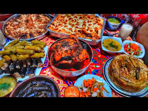 فطار اول يوم رمضان كااامل من بدايه التحضير لحد الآذان