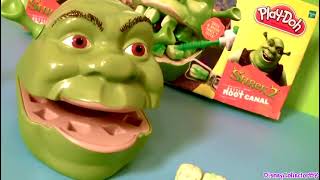 Play Doh Shrek Rotten Root Canal Playset with Dentist Dr Drill N Fill Play Dough Review