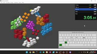 Virtual 3x3x3x3 Cube Former World Record 5:25.14