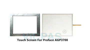 Touch screen and overlay for proface AGP3700 15 inch repair with membrane keypad, plastic case repla