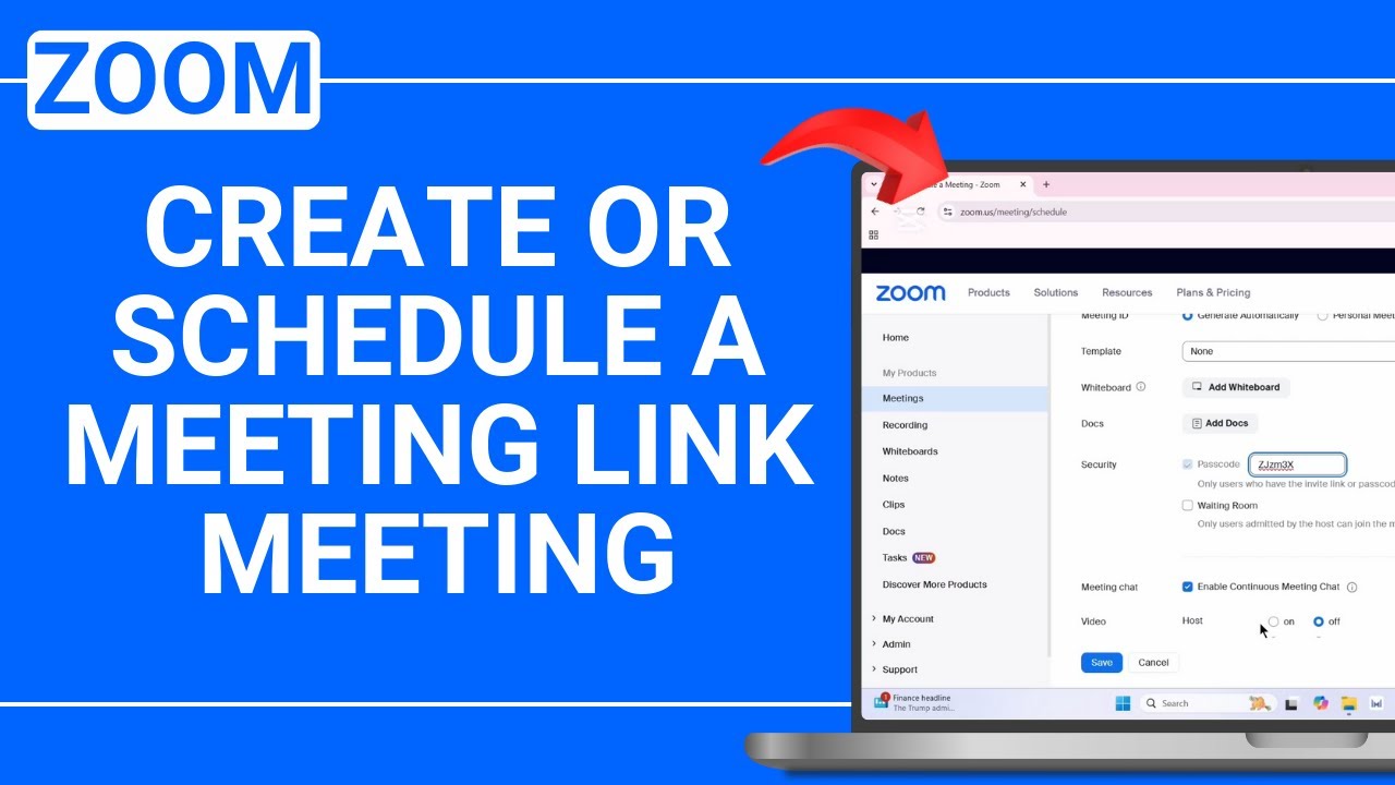 How To Create or Schedule a Zoom Meeting Link Meeting - YouTube