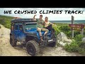 SOLO TACKLING CLIMIES TRACK - JEEP WRANGLER ON 37s - Driving through a waterfall on a cliff! |Ep 6|