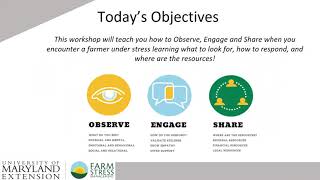 Observe, Engage, and Share: Stress Management Resources to Build Farm Resiliency