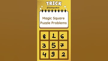 Magic square puzzle problems solve in easy way #maths #education #algebra #cbse #mathematics