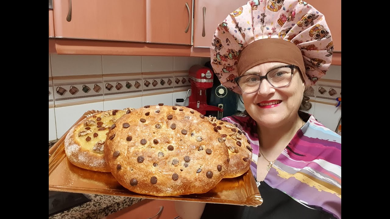 Cocas de Pascua ó Tortas con Nueces y Pasas Recetas Tradicionales