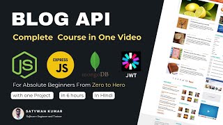 Blog API using Node.js, Express.js, MongoDB, JWT, Bcrypt.js etc. in Hindi