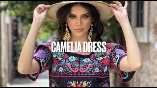 Camelia Dress. Mexican Traditional Dress. Boho Chic Style.