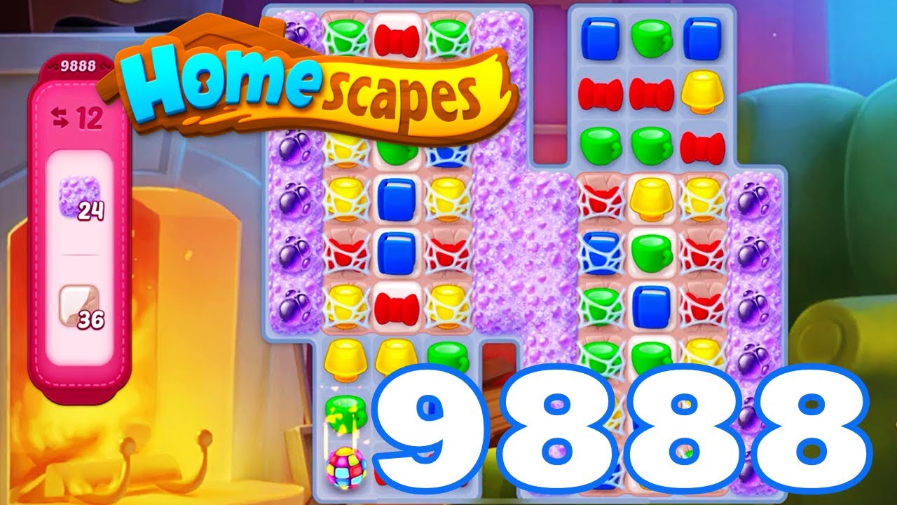 Homescapes Level 9888 HD 3 - match puzzle game | Gameplay Walkthrough | android | GameGo Game | IOS