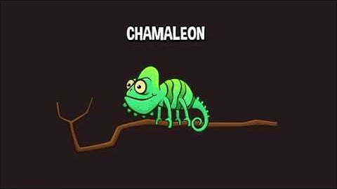 2D animated chamaleon game asset