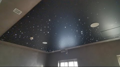 Barrisol black stretch ceiling with white twinkle stars #Shorts