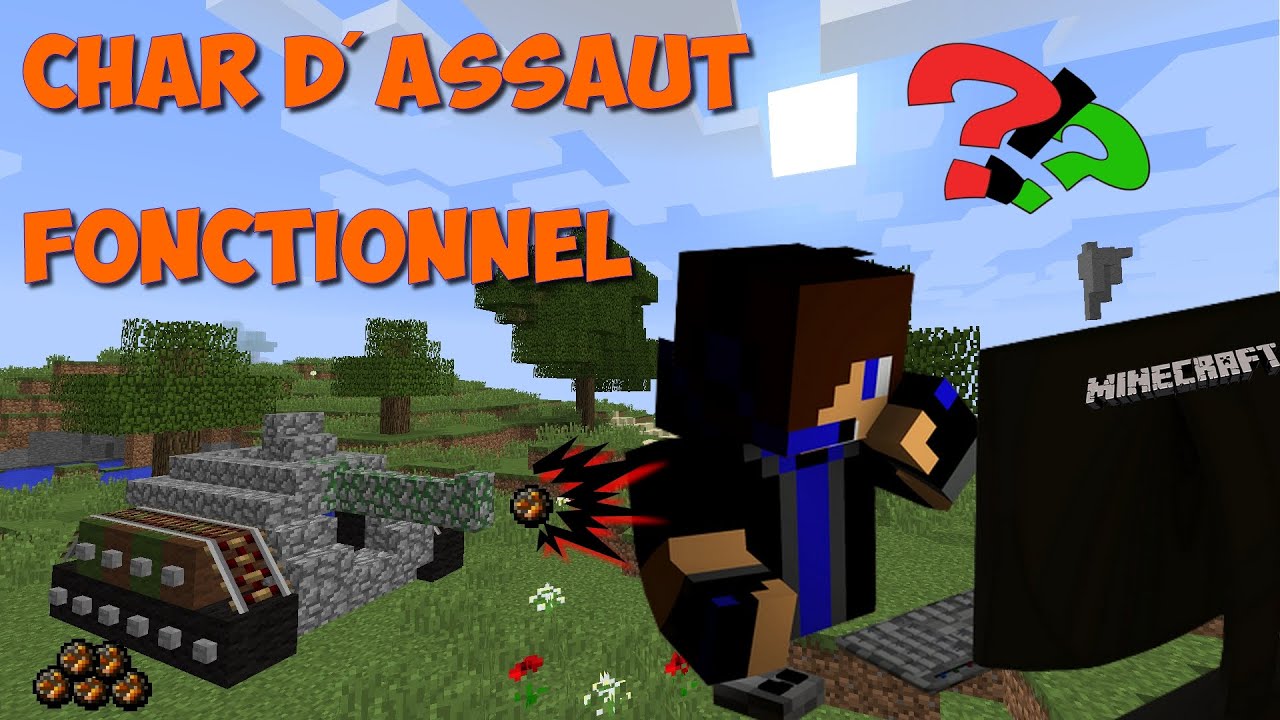Minecraft: Construire un char d'assaut fonctionnel TUTO - YouTube