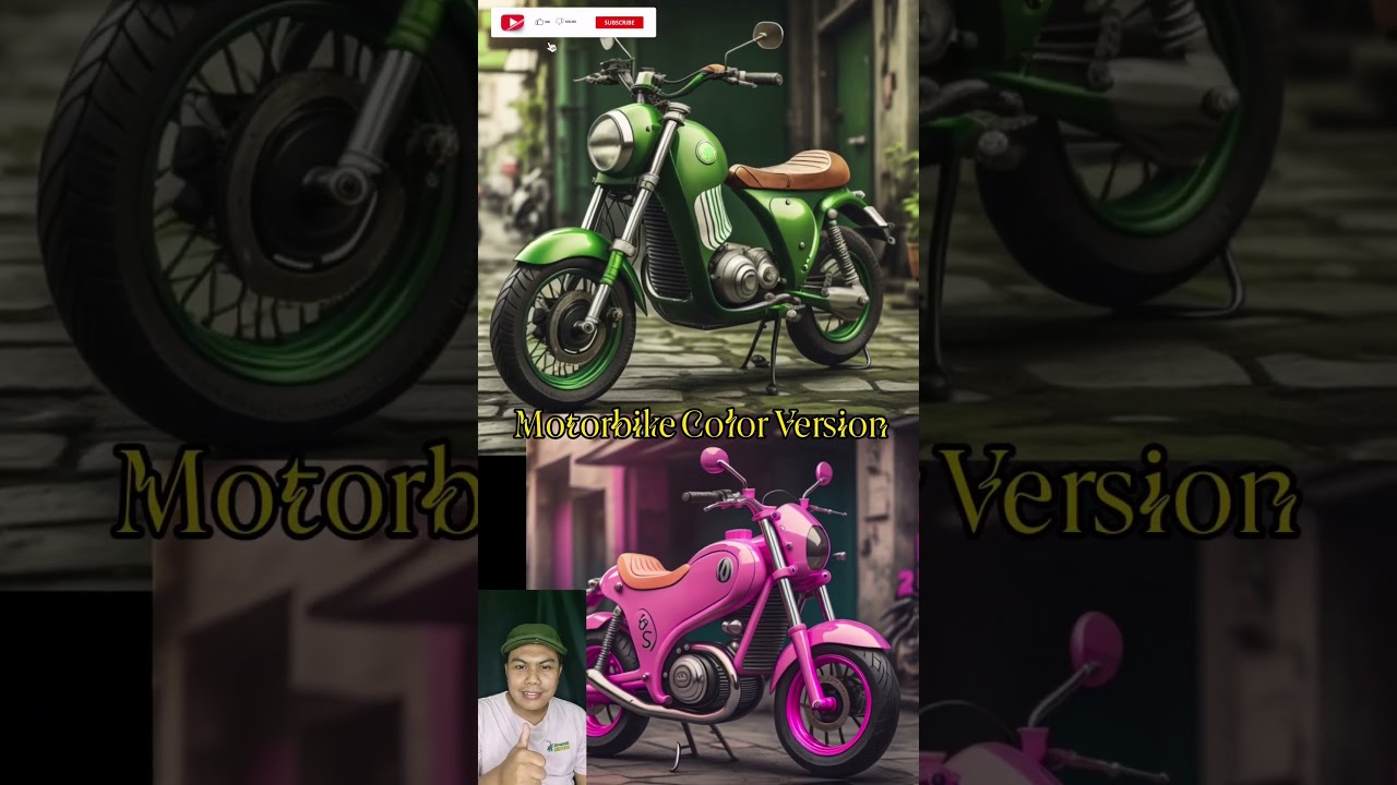 Motorbike Color Version Animation Video For Kids 