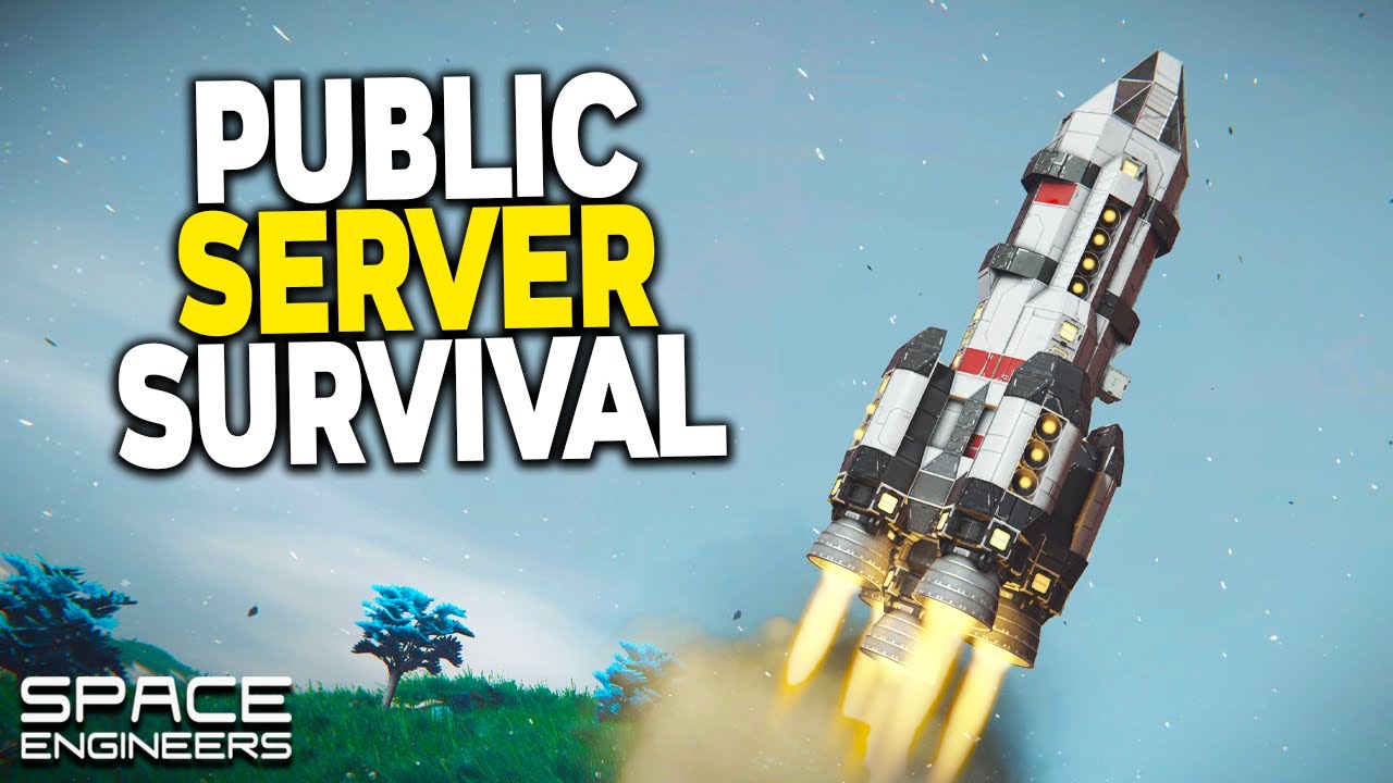 Playing On The NEW Space Engineers Public Multiplayer Server! - YouTube