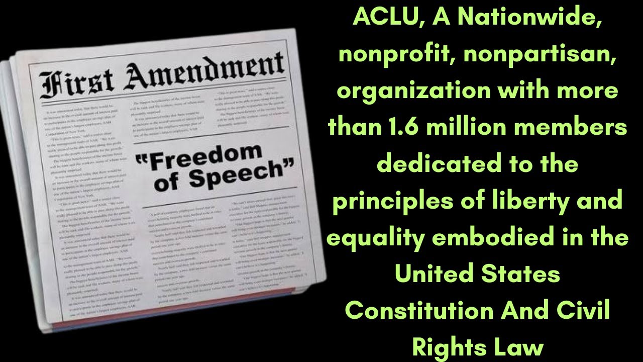 Amicus Brief From The ACLU Defending FREE SPEECH?!