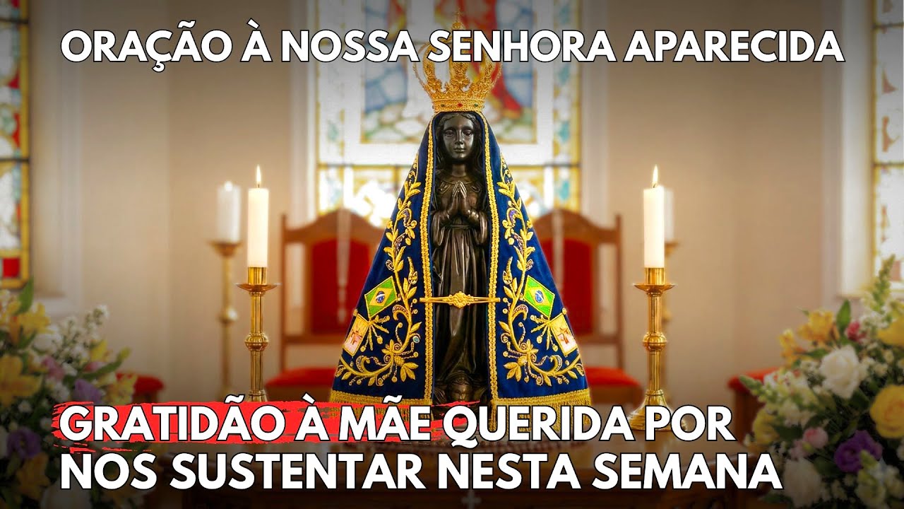 ORAÇÃO DE GRATIDÃO: MÃE APARECIDA, OBRIGADO POR NOS SUSTENTAR NESTA SEMANA