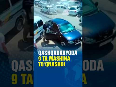 Qashqadaryoda 9 ta mashina to'qnashdi