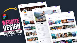 Figma Full UI/UX Website Design Tutorial | 3 Pages Complete Step by Step