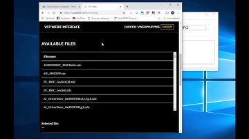 VCP Web remote rearview parametrization