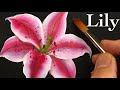 Lily Painting Tutorial With Acrylic In 3 Minutes 