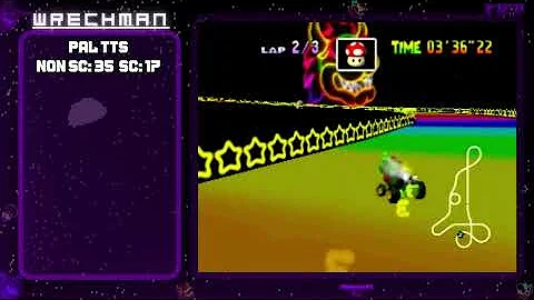 [MK64] Rainbow Road 3lap 5'56"55 (PAL)