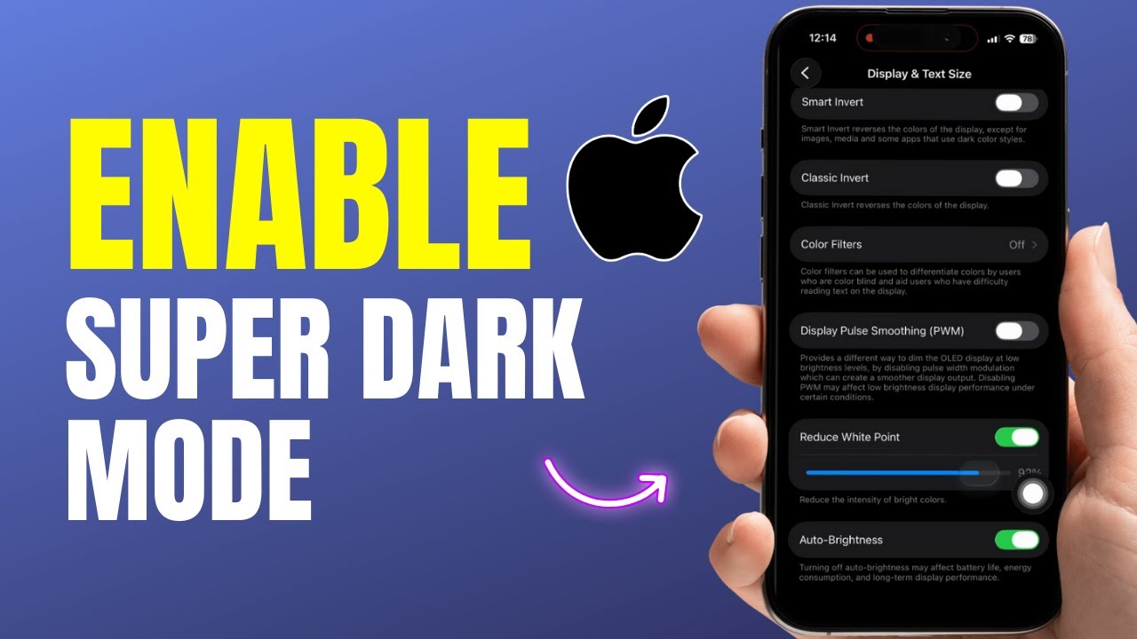 How To Enable Ultra Dark Mode on iPhone! (iOS 26)
