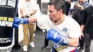Manny Pacquiao EXPLOSIVE TRAINING for Mayweather Rematch — Looks SCARY Good at 47