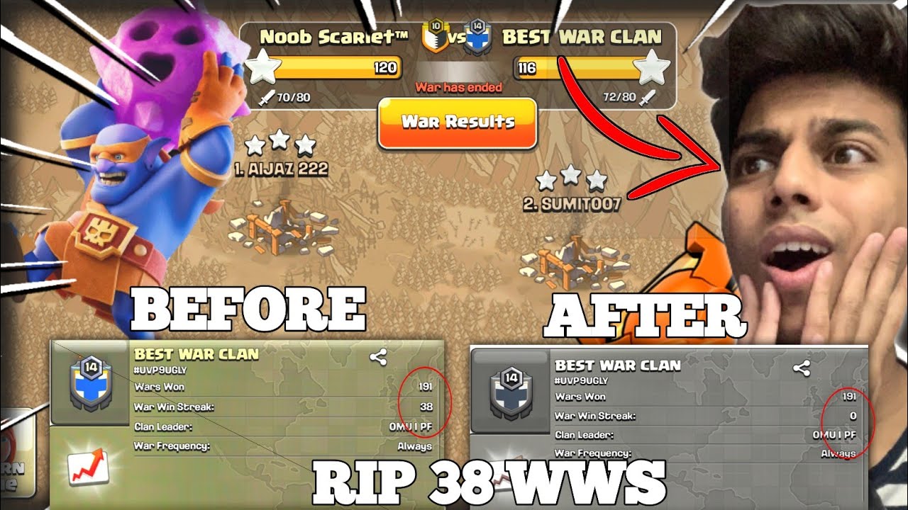 RIP 38 WWS of India's No.1 Youtuber Sumit 007 War Clan Vs Noob Scarlet | Do or die for WWS of Both